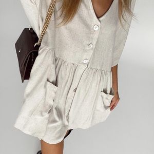 Princess Polly THE SANDY MINI DRESS NATURAL